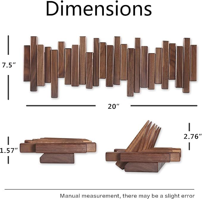 Premium Wooden Flip-Down Piano Hanger – Wall Mounted Storage Rack & Decorative Coat Hooks