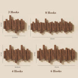 Premium Wooden Flip-Down Piano Hanger – Wall Mounted Storage Rack & Decorative Coat Hooks